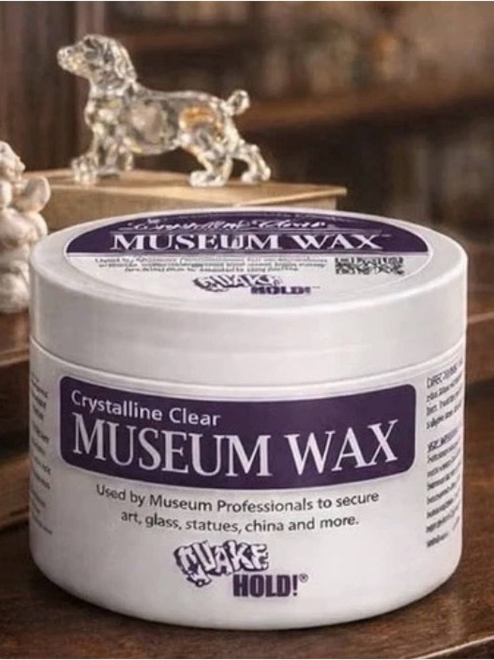 NEW! Crystalline Clear Museum Wax- Protects & Holds Collectibles safely removes